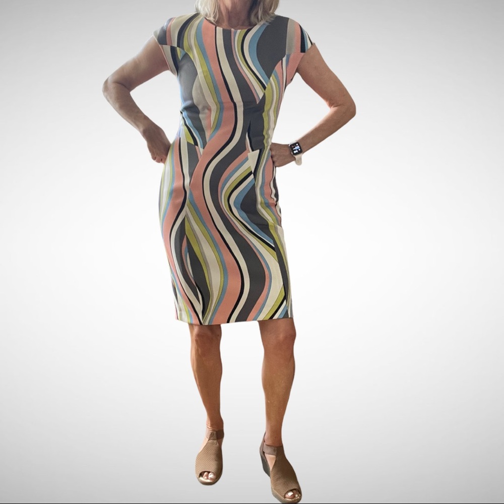 MarcCain Multicoloured Abstract Dress N2